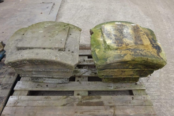 Reclaimed Stone Pier Tops / Cappings - 1 no Pair