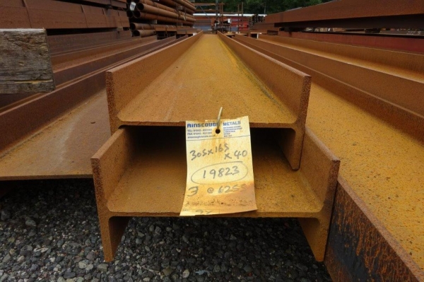 6.255 Mtrs 305 mm x 165 mm x 40 Kg/m Steel Beam / ub Universal Beam ...