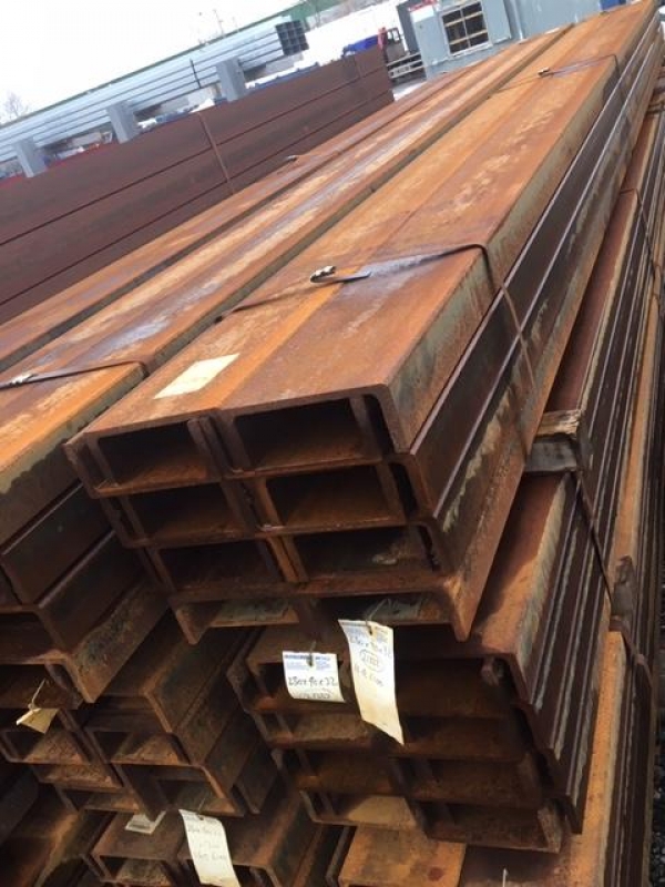 6.100mtr Long 230mm x 90mm x 32.2kg/m Unused Stock Rusty Steel Channel ...