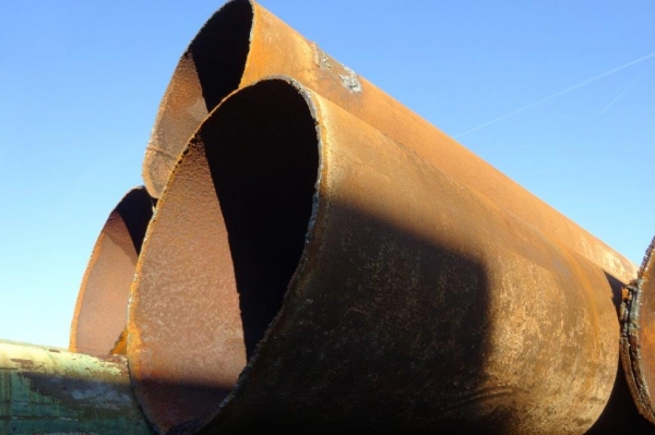 7.980mtr 510mm x  6mm  Steel Tube - Piling - Chs Drainage - Water Pipe -  C/w Weld Scars / Cleats / Attachments - Used