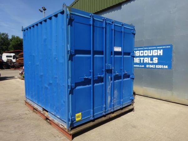10x8 Container With Racking 10 ft x 8 ft Blue Cube Steel Storage Sea Container (ref 2090) - Second ...