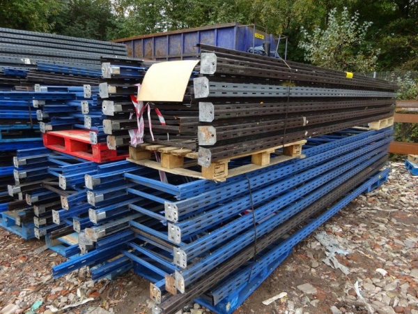Ks Hilo Upright Frames 5.430/5.490 Mtr x 900 mm - Blue / Brown - Racking Industrial Steel Racking - Shelving - Storage - Not Redirack, Dexion, Planned Storage, Link 51 or Stakrak