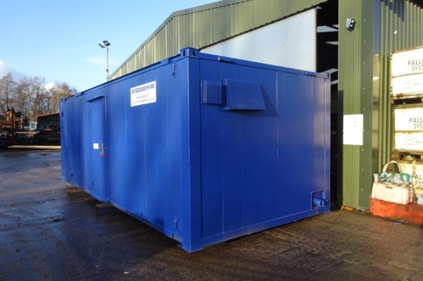 24ft Long 10ft Wide Blue Anti Vandal Toilet Block 2 + 1 / Drying Room / Store (ref 2283) - Second Hand  - Toilet Block