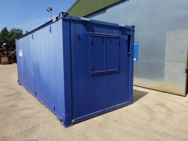 20ft Long 8ft Wide Blue 50/50 Office / Store Container / Cabin Unit  (ref 2071) - Second Hand  - Store