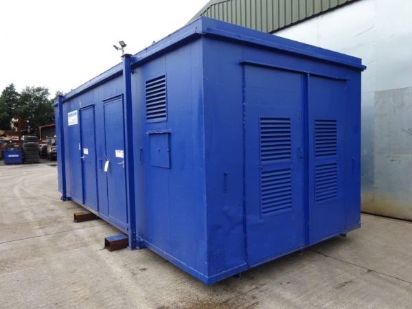24ft Long 9ft Wide Blue Anti-vandal Welfare Unit / Self-contained / Office / Canteen / Toilet / Drying Room / Store - Second Hand (ref 2096)  - Welfare