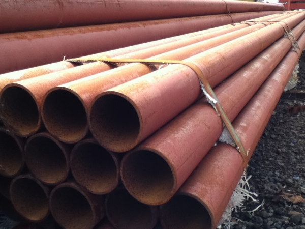 6.400mtr Lengths of 88.9mm x 5mm Unused Painted Atmospheric Rust Steel ...