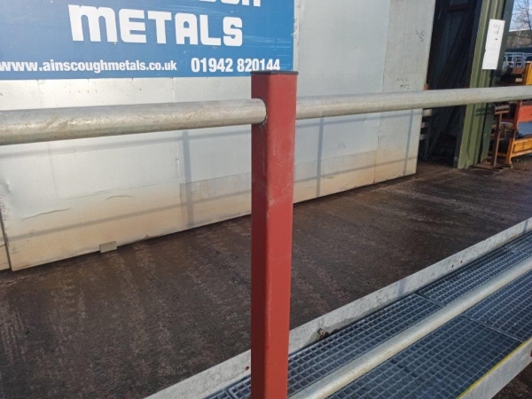 Kit Form Handrail / Fencing - Self Colour With Red Posts 1.150mtr High - Price Per Linear Metre **availability 5 - 7 Working Days**