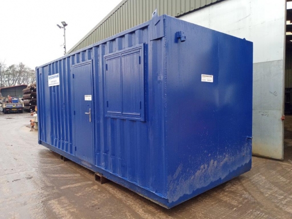 20ft Long 8ft Wide Blue 50/50 Office / Store Container / Cabin Unit  (ref 2083) - Second Hand  - Store