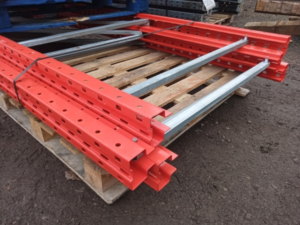 Cornix / Redirack Upright Frames 8.410 Mtr x 1100 mm - Red & Galv - Racking Industrial Steel Racking - Shelving - Storage - Not Dexion, Planned Storage, Stakrak or Link 51
