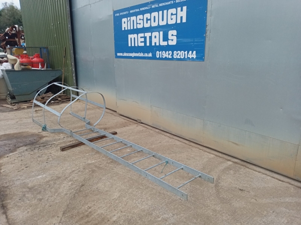 Ring / Access / Cage Ladder 4.070 Mtr O/a High  Galvanised  - Used