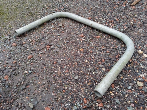 Galvanised Handrail Return Bend - 33.7mm Tube - Used