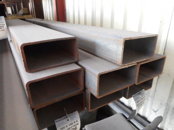 12.100 Mtr of 200 mm x 100 mm x  6 mm Steel Box Section  ( Unused  )