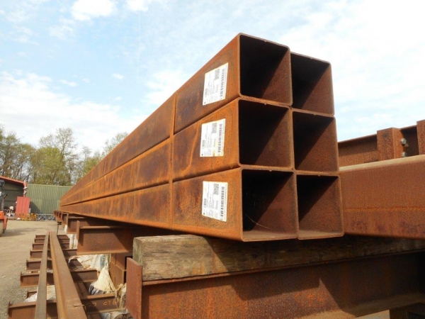 12.000 Mtr of 150 mm x 150 mm x  5 mm Steel Box Section  ( Unused Stock Rusty )