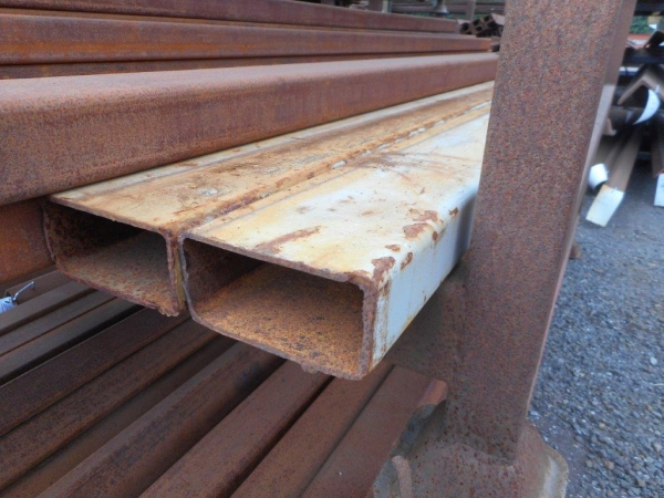 2.200 Mtr of 100 mm x 50 mm x  3 mm Steel Box Section  ( Used Stock Rusty Painted )