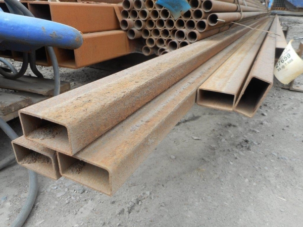 8.300 Mtr of 80 mm x 40 mm x  3.2 mm Steel Box Section  ( Unused Stock Rusty )