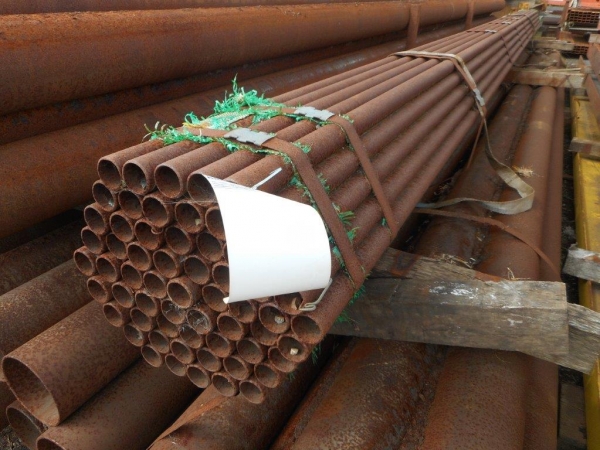 7.500 Mtr 42.4 mm x   3.2 mm Steel Tube - Chs Drainage - Water Pipe - Heavy Rust - Unused