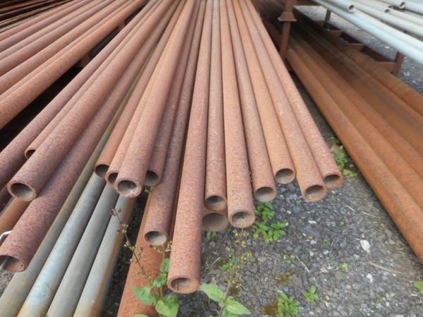 6.400 Mtr 33.7 mm x   4.0 mm Steel Tube - Chs Drainage - Water Pipe - Stock Rusty - Unused