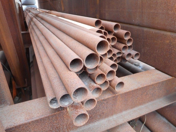 7.500 Mtr 42.4 mm x   3.0 mm Steel Tube - Chs Drainage - Water Pipe - Stock Rusty - Unused