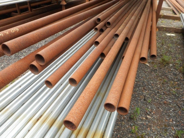 6.400 Mtr 42.4 mm x   3.0 mm Steel Tube - Chs Drainage - Water Pipe - Stock Rusty - Unused