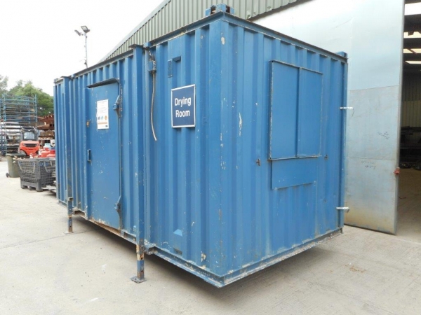 16ft Long 9ft Wide Blue Anti-vandal Drying Room / Container / Cabin / Welfare Unit / Office - Second Hand   - Drying Room
