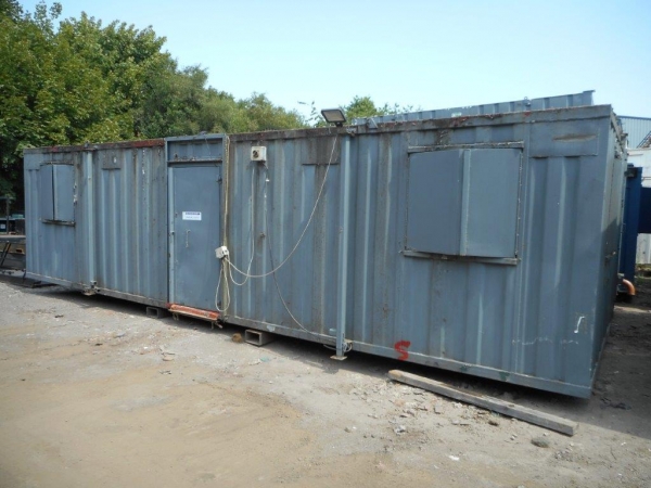 32ft Long 10ft Wide Grey Anti - Vandal Office / Canteen / Cabin / Welfare Container  / Toilet (ref 2476) -  Second Hand  - Office