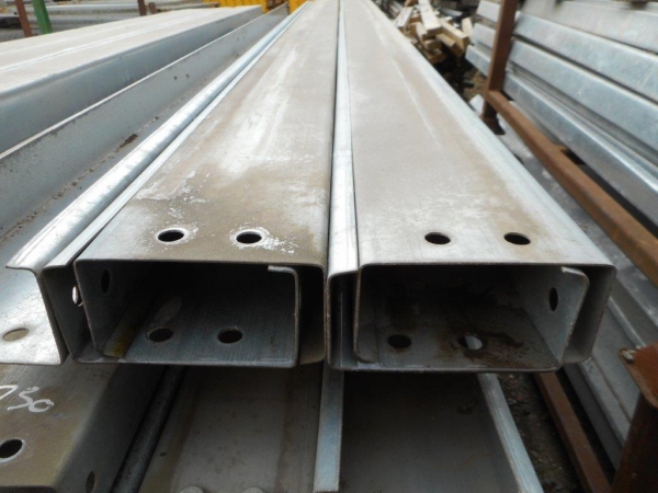Used c Purlins 130 mm Deep - 2.230 Mtr Length Overall - no Cleats - Side Purlins - Cladding Purlins