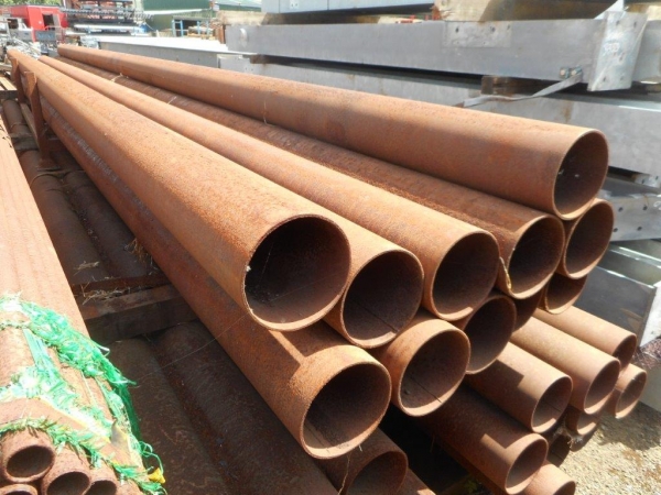 7.500 Mtrs 168.3 mm x  6 mm  Steel Tube - Chs - Steel Pipe  Drainage - Water Pipe - Stock Rusty - Unused