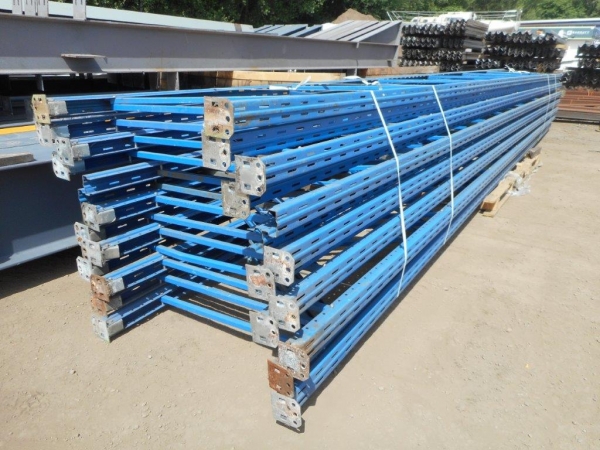 Hilo Upright Frames 7.625 Mtr x 900 mm - Blue / Brown - Racking Industrial Steel Racking - Shelving - Storage - Not Redirack, Dexion, Planned Storage, Link 51 or Stakrak